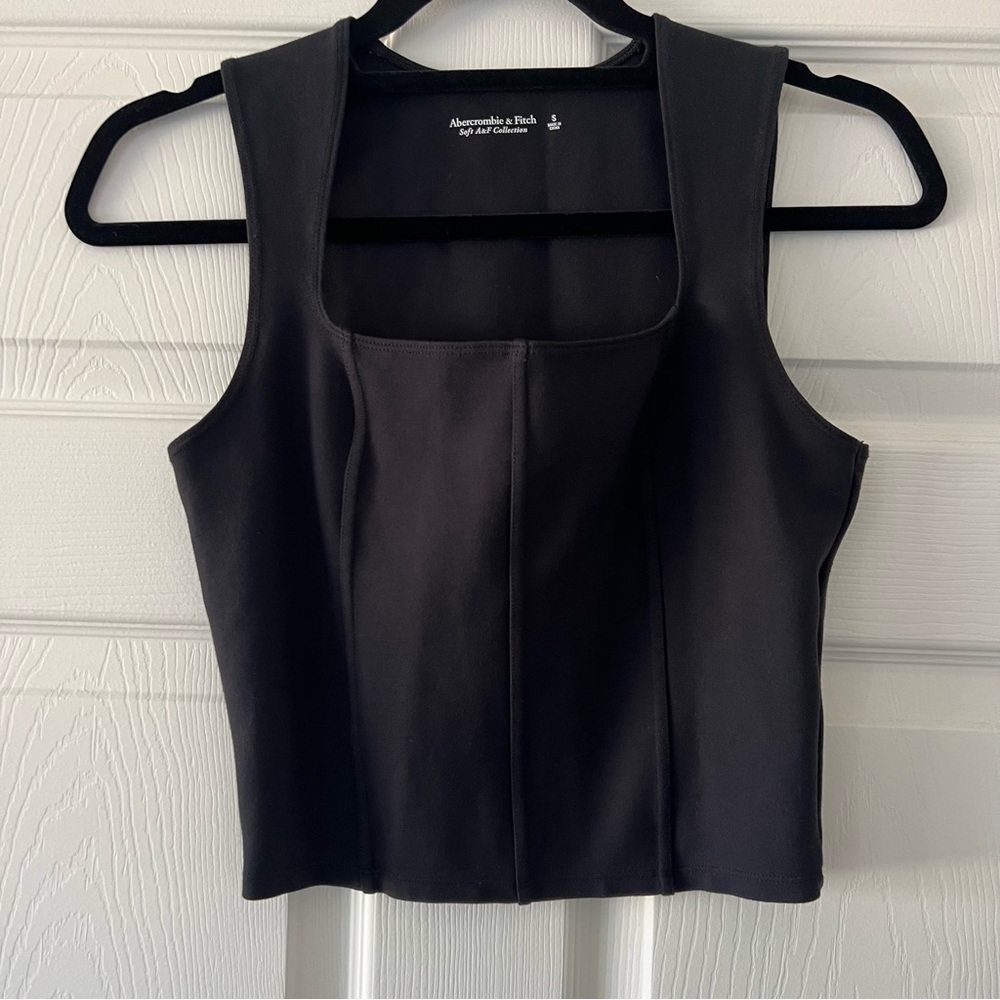 Like New Abercrombie Ponte Corset Top Black